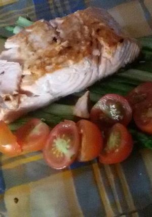 Una foto de Salmón