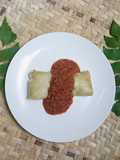 Buras makassar & sambal kacang udang rebon