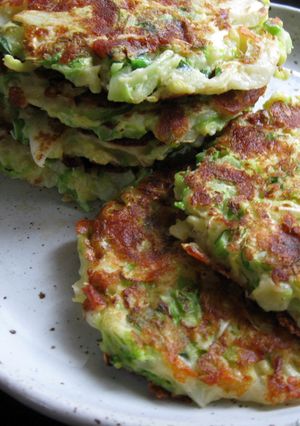 A picture of Ukrainian Inspired Cabbage Pancakes.