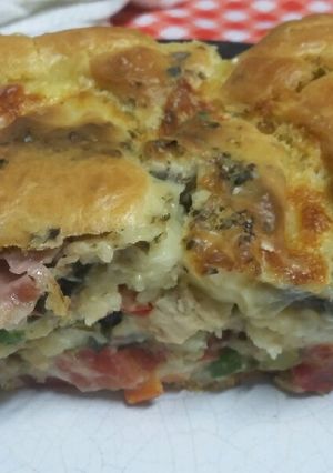Foto de Torta de berinjela com frango