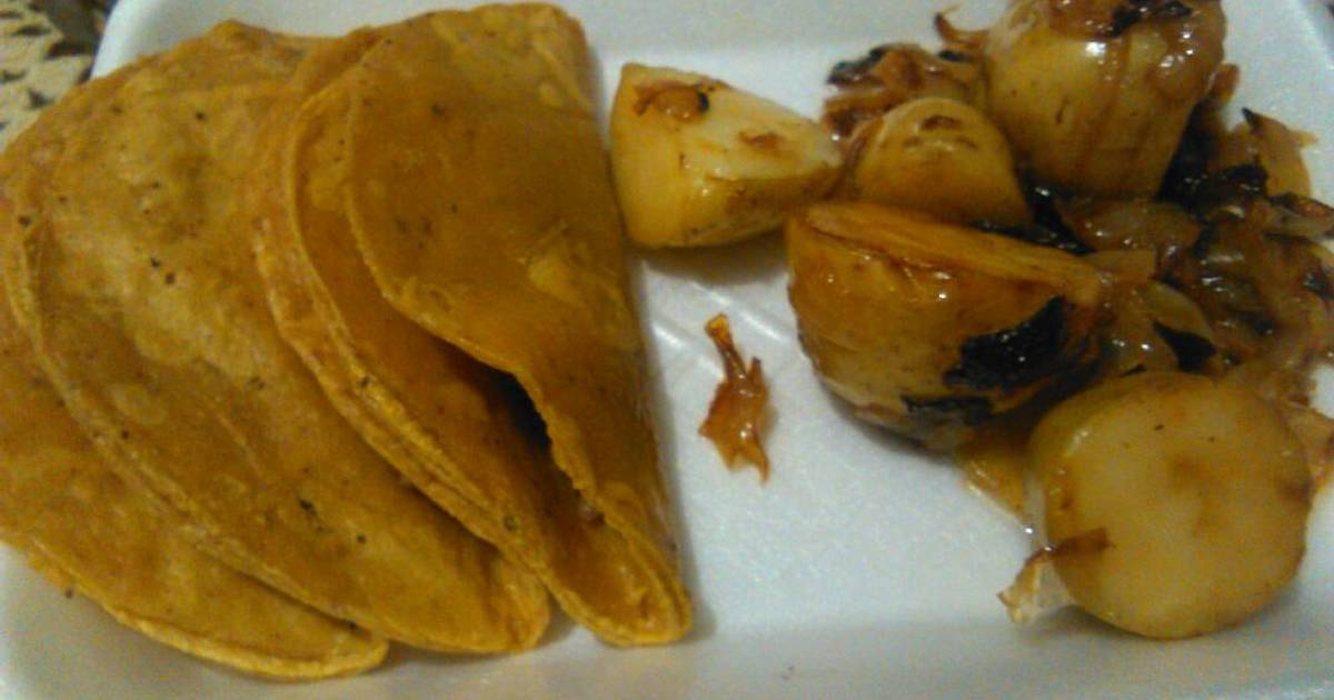 Taco de bistec con papa 6 recetas caseras Cookpad