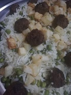 صورة لوصفة طريقة عمل أرز عراقي بالكفتة