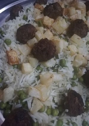 صورة لوصفة طريقة عمل أرز عراقي بالكفتة