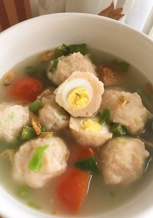 Foto resep Bakso udang isi telur puyuh