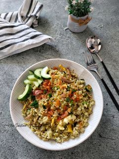 Foto resep NasGor Bebek Cabe Ijo