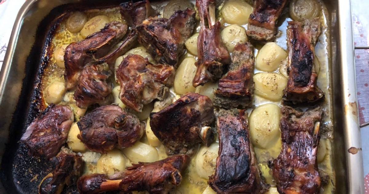 Cordero asado al horno Receta de grego\u0026monica- Cookpad