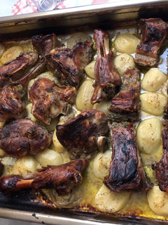 Una foto de Cordero asado al horno