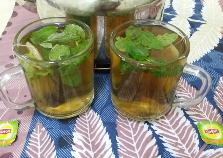 Steps to Prepare Quick Mint Green Tea