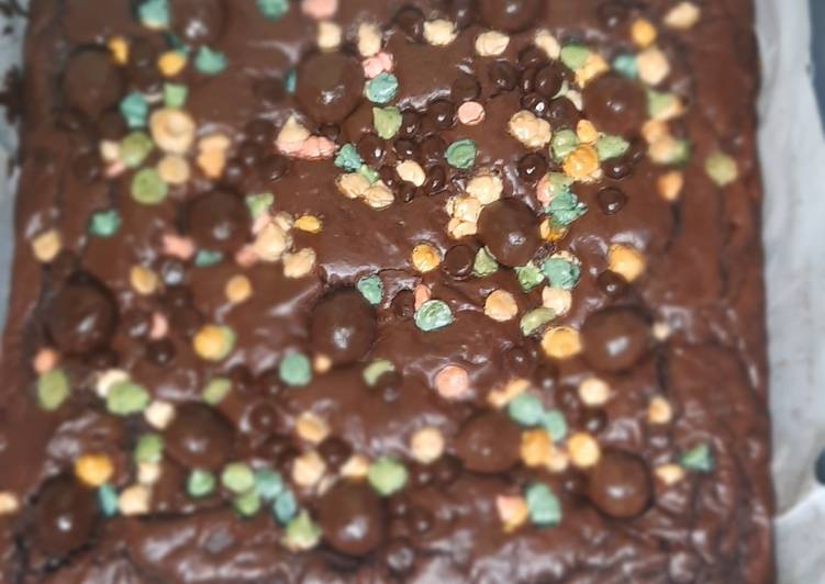 step by step Memasak Shiny Crust Brownies yang Sempurna
