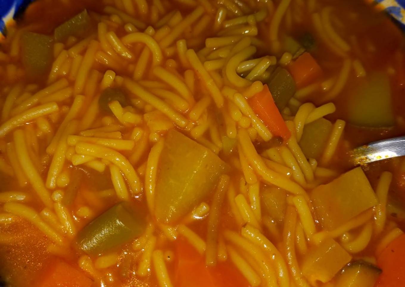 Fideos con verduras