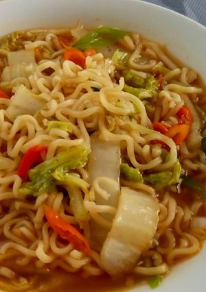 Foto resep Mie Rebus Kuah Super Pedas
