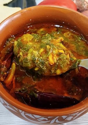 A picture of Lasooni Dal Palak लहसूनी पालक दाल तड़का.