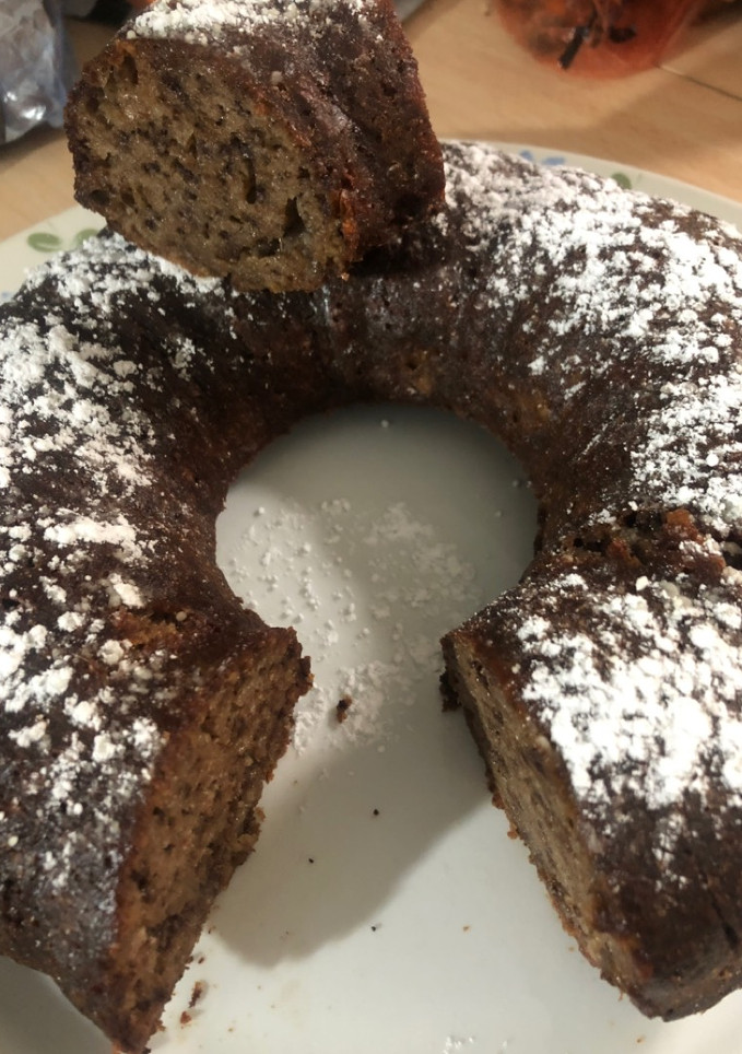 Una foto de 237. Bizcocho de plátano y chocolate (postre)
