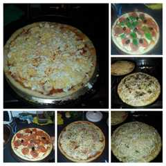 A picture of Pizzas para todos los gustos 😋😍🍺.