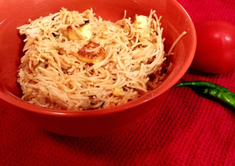 Recipe of Perfect Tomato sweetcorn semiya with paneer