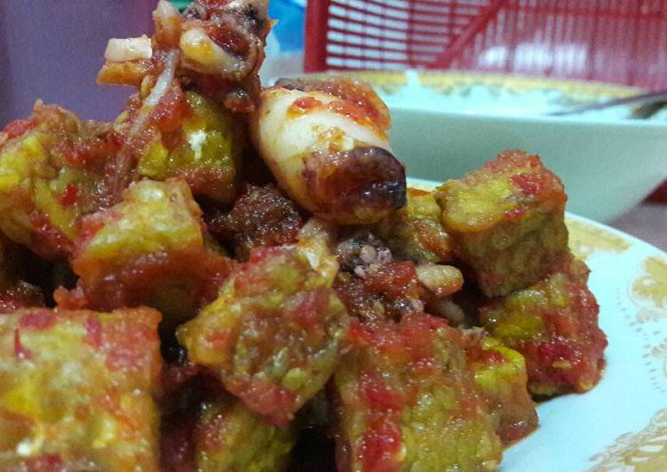 Cara buat Cumi vs tempe balado Sederhana dan Mudah Dibuat