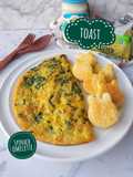 Mini Toast dan Omelet Bayam