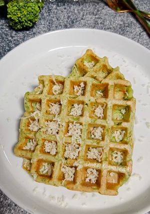 Foto resep Gaufres Salées Au Brocoli | Wafel Brokoli Gurih