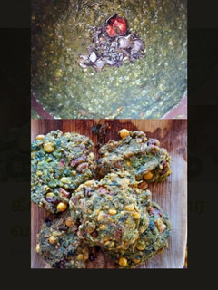 கீரை குழம்பு & கீரை வடை (Keerai kulambu & keerai vadai recipe in tamil) செய்முறை முக்கிய புகைப்படம்