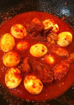 Foto resep Ayam telur habang