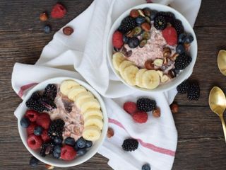 Strawberry bircher muesli