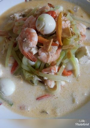 Foto resep Sayur udang kuah santan