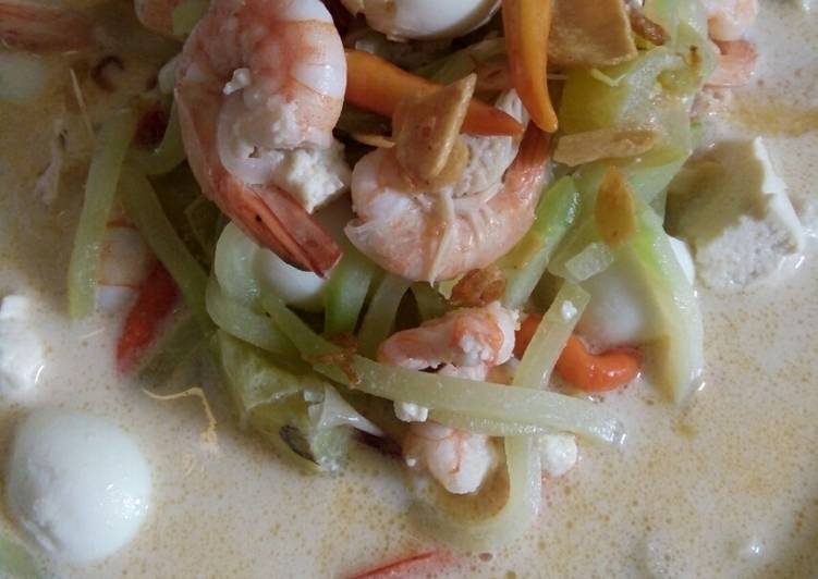 Cara Gampang memasak Sayur udang kuah santan Anti Gagal