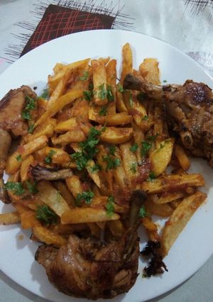 صورة لوصفة بطاطا بصوص الدجاج