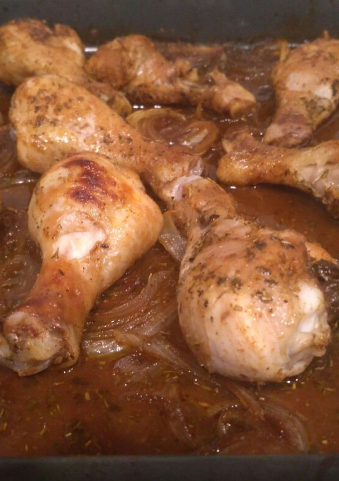 Una foto de Jamoncitos de pollo al horno con miel y limón