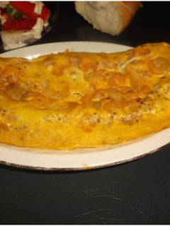 Una foto de Pastel de rape con gambas