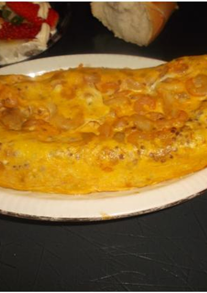 Una foto de Pastel de rape con gambas