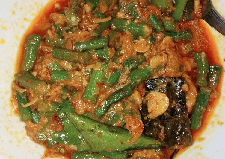 Resep Tumis balado kacang panjang rebon oleh agustina_ina - Cookpad