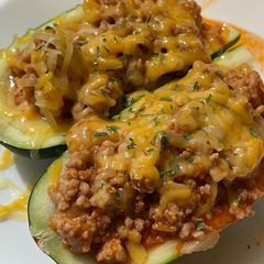 Zucchini and cheese bake A picture of Zucchini and cheese bake.