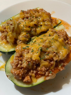 A picture of Zucchini and cheese bake.