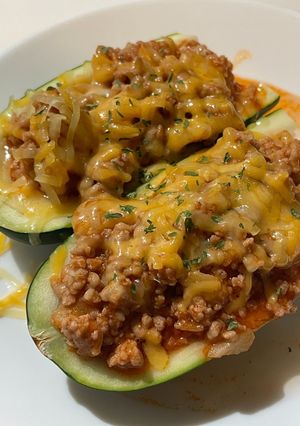 A picture of Zucchini and cheese bake.