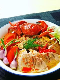 Hình của món Bún riêu cua.
