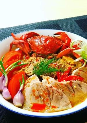 Hình của món Bún riêu cua.