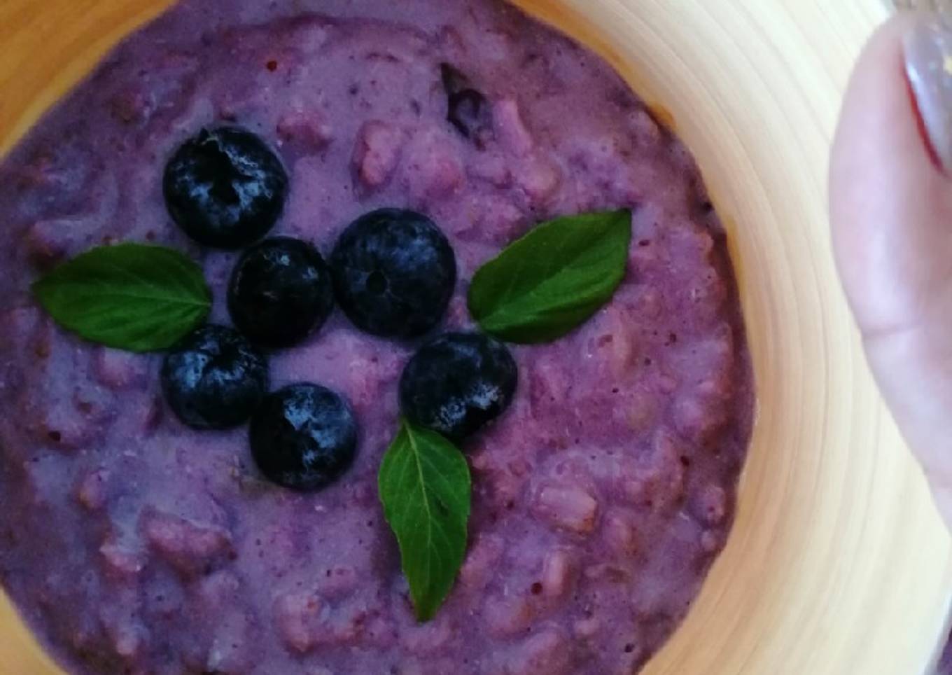 Avena con blueberries 💜🥣