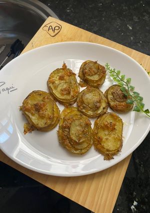 Una foto de Milhojas de patata al horno