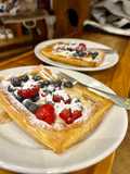 Custard Mix berries puff pastry