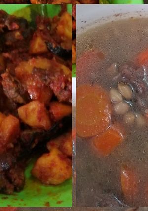 Foto resep Sambal kentang ati ampela & sop kacang tanah