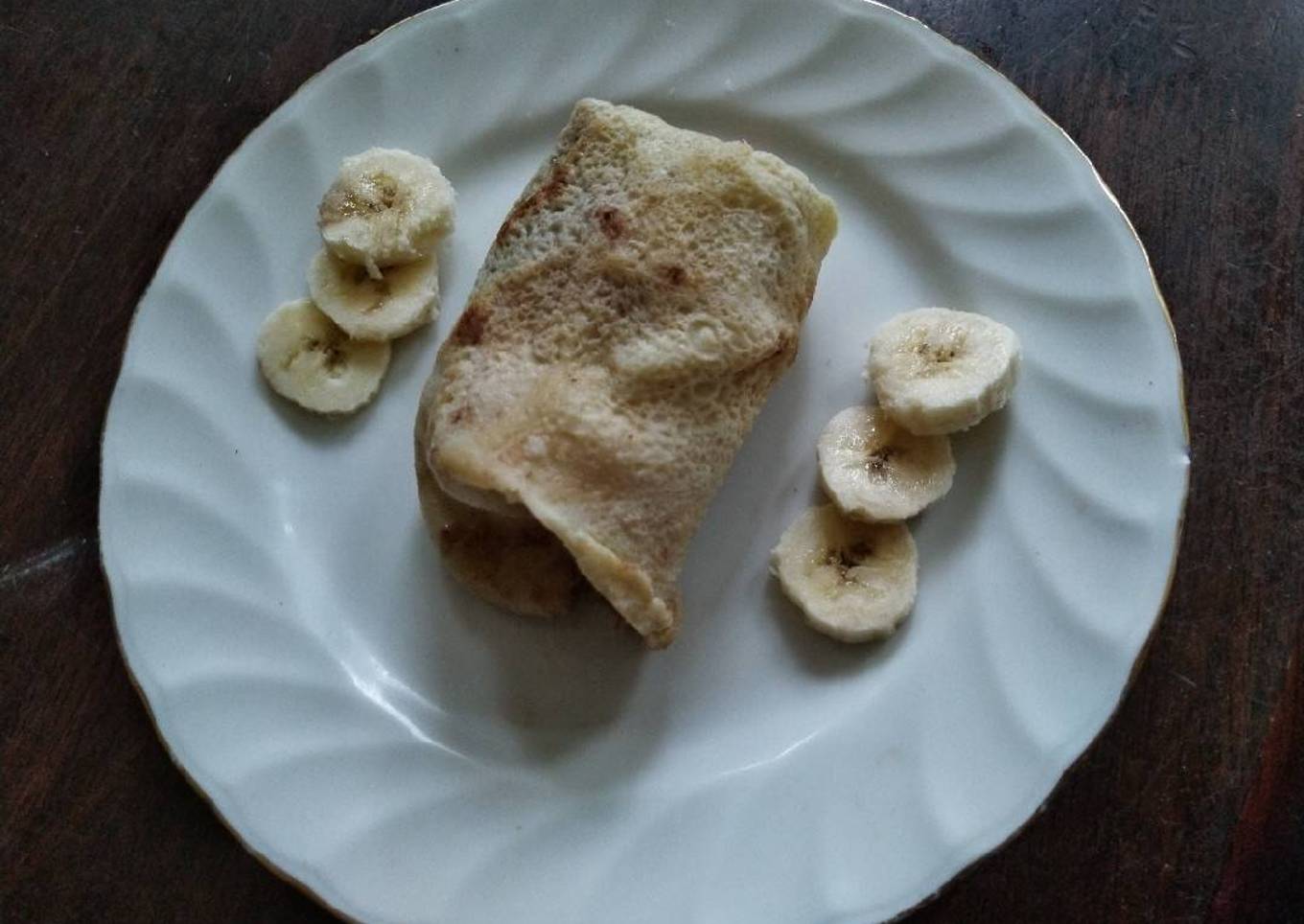 Wrap the banana pancakes