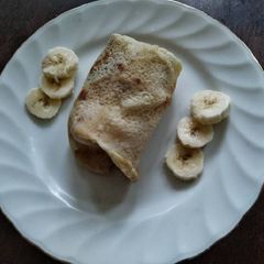 A picture of Rolled Banana pancake.