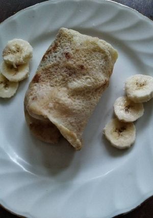A picture of Rolled Banana pancake.