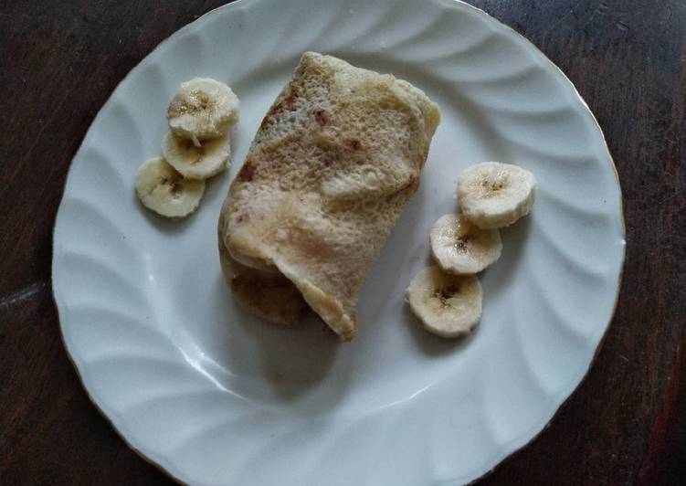 Steps to Make Favorite Rolled Banana pancake
