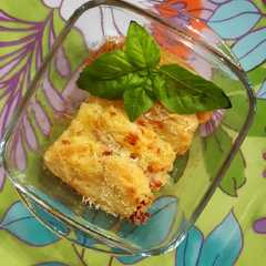 A picture of Gnocchi alla romana con aggiunta di speck.