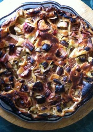 Une photo de Tarte caramélisée à la rhubarbe