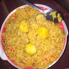 A picture of Jellof rice and Irish.