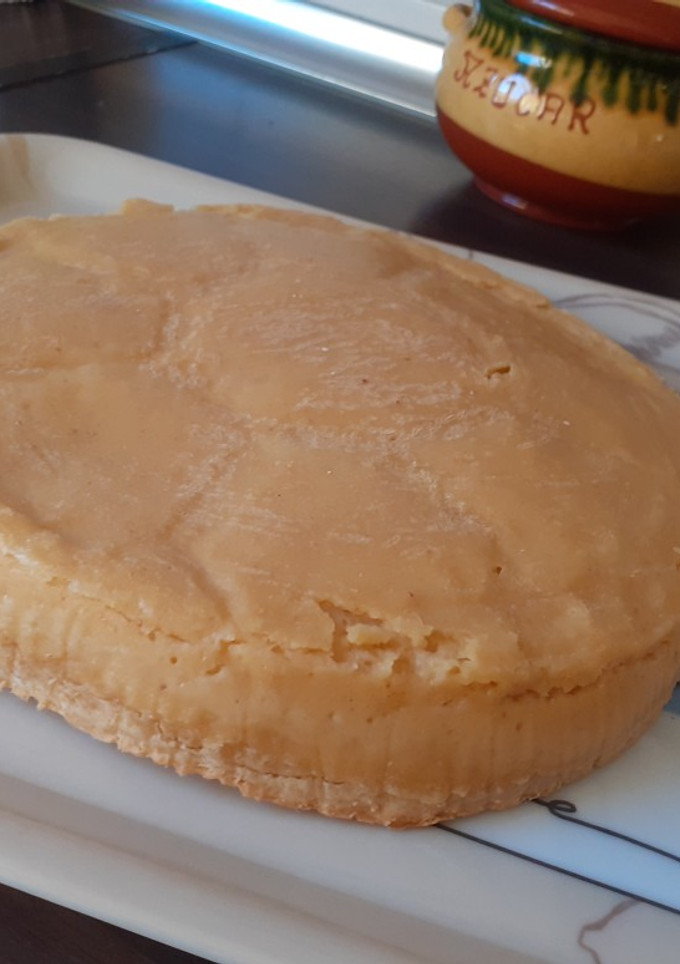 Una foto de Tarta de queso sabor turrón de almendras