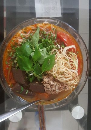 Hình của món Bún riêu cua.